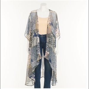 Long Sheer Kimono Cardigan Plus Size One Size